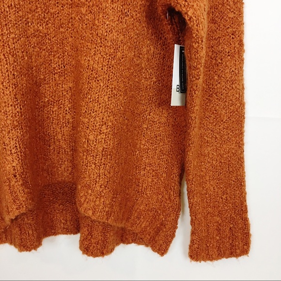 BP. Funnel Neck Bouclé Sweater Rust Brown Size XL New - Picture 7 of 12
